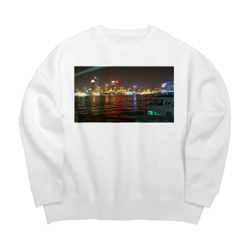 夜上海船上情景 Big Crew Neck Sweatshirt