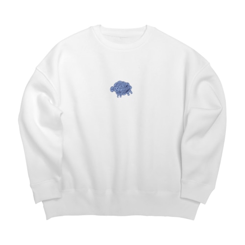 川に流される羊 Big Crew Neck Sweatshirt
