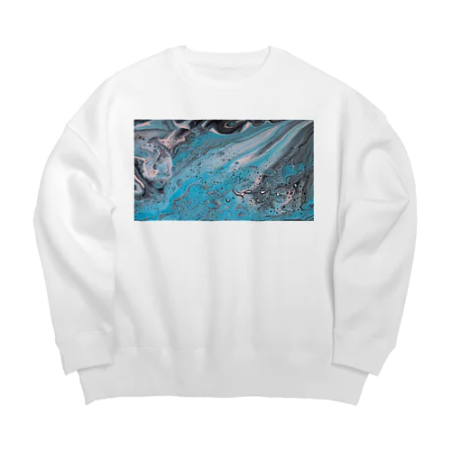 情緒不安定な愛、灰 Big Crew Neck Sweatshirt