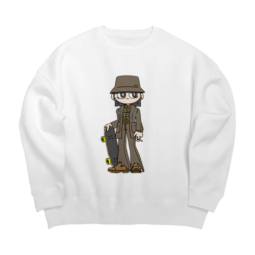 NerdCatHoodies furugi girl Big Crew Neck Sweatshirt