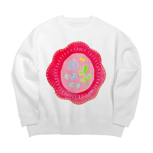 お気に入りのブローチ Big Crew Neck Sweatshirt