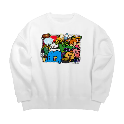 山梨の名物 Big Crew Neck Sweatshirt