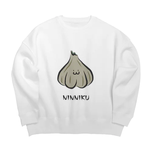 キュートなにんにく君 Big Crew Neck Sweatshirt