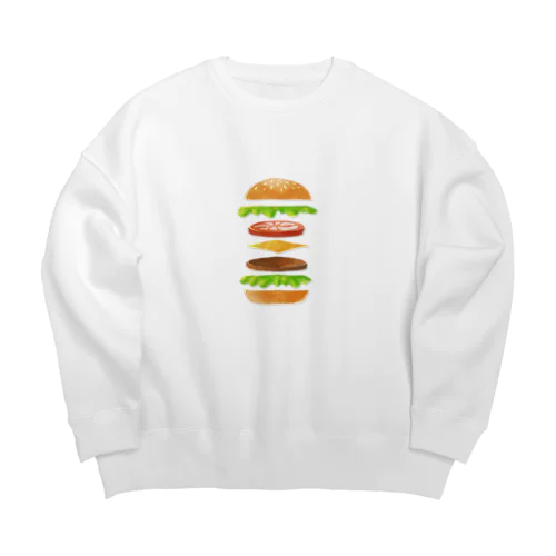 ハンバーガー　 Big Crew Neck Sweatshirt