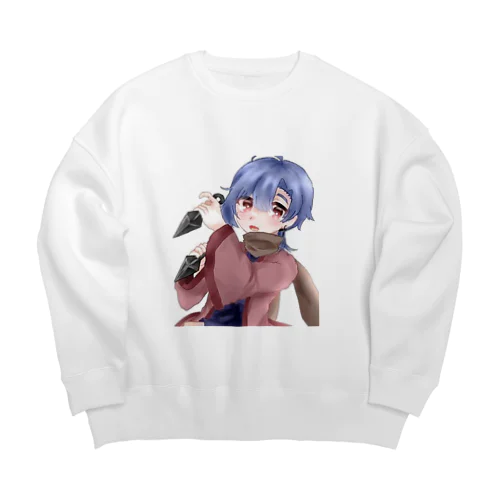 中忍・忍ちゃん Big Crew Neck Sweatshirt