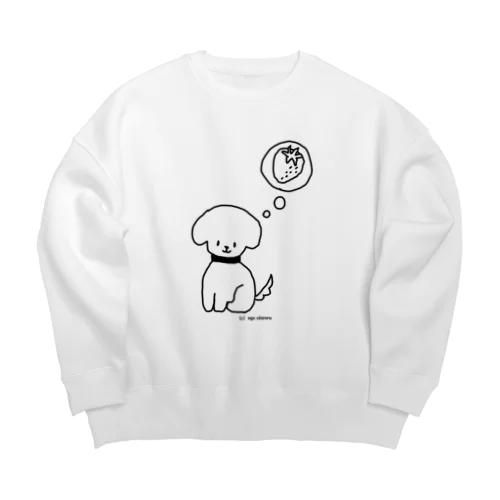 くだものがたべたいイヌ Big Crew Neck Sweatshirt