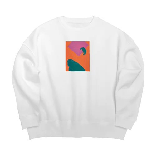 都合の悪いくん Big Crew Neck Sweatshirt