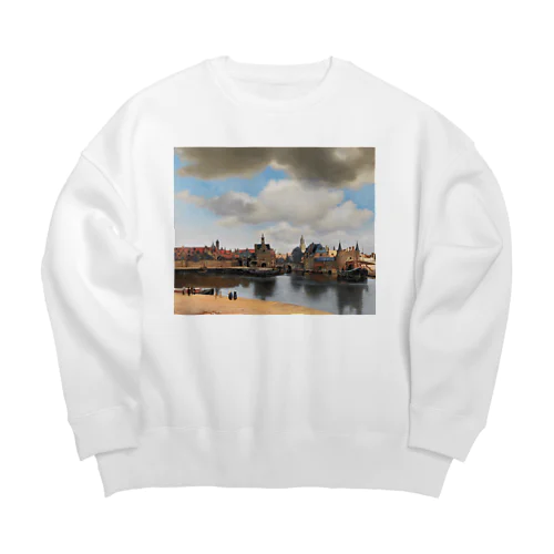 フェルメール / 『デルフト眺望』1660年-61年 Big Crew Neck Sweatshirt