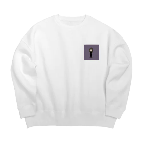 眠そうな女の子 Big Crew Neck Sweatshirt