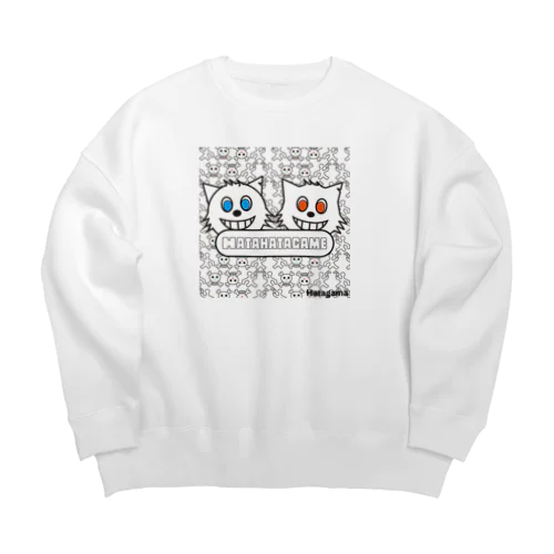 ウルフ君とウルフちゃん Big Crew Neck Sweatshirt