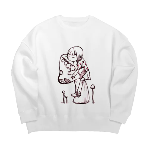 すずらんキノコで眠る Big Crew Neck Sweatshirt