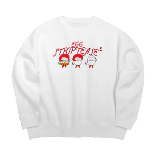 EGG STRIPTEASE Big Crew Neck Sweatshirt