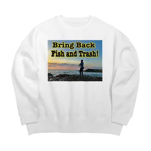 釣り場を守る君 Big Crew Neck Sweatshirt