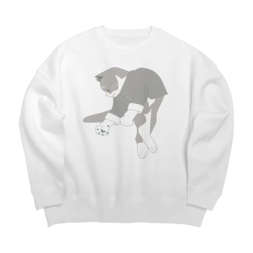 猫功夫(猫カンフー) Big Crew Neck Sweatshirt