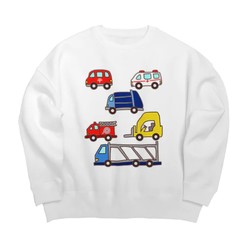 はたらくくるま Big Crew Neck Sweatshirt