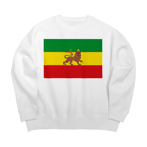 RASTAFARI LION FLAG-エチオピア帝国の国旗- Tシャツ Big Crew Neck Sweatshirt