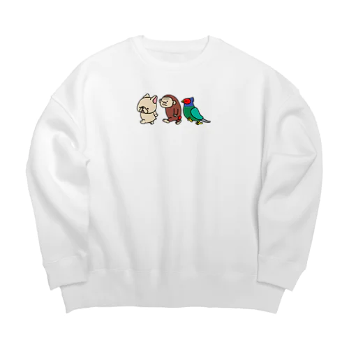 フレブルちゃんとオトモ。 Big Crew Neck Sweatshirt