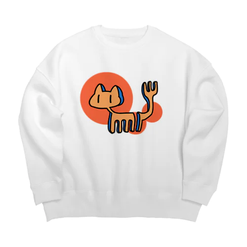 たぶんねこ Big Crew Neck Sweatshirt