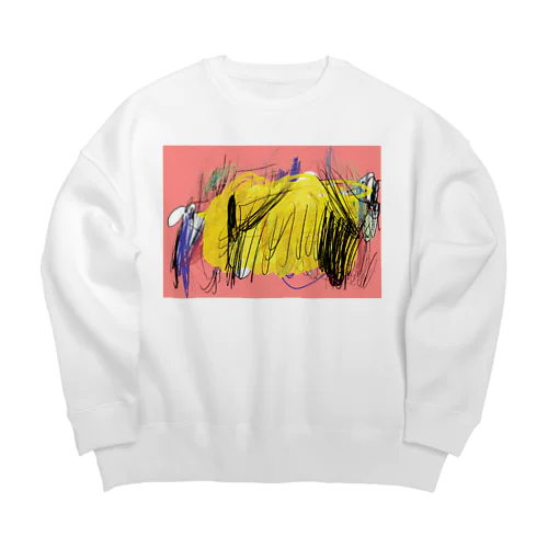 ピンク犬 Big Crew Neck Sweatshirt