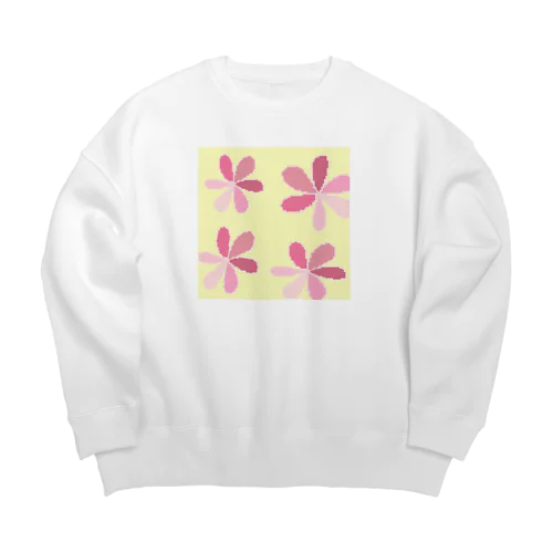 春の足音🌸🐝🌸 Big Crew Neck Sweatshirt