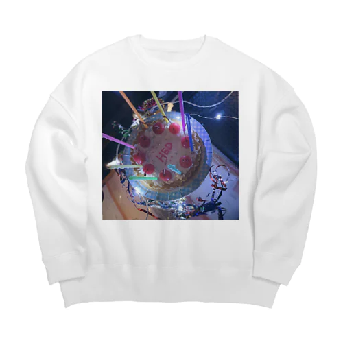 手作り誕生日ケーキ Big Crew Neck Sweatshirt