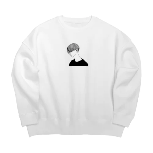 丸メガネのyuzuruくん Big Crew Neck Sweatshirt