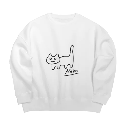 ねこ（Neko） Big Crew Neck Sweatshirt