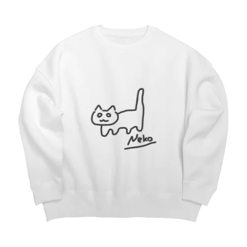 ねこ（Neko）その2 Big Crew Neck Sweatshirt