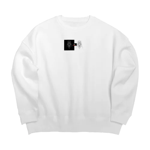 rock白・黒 Big Crew Neck Sweatshirt