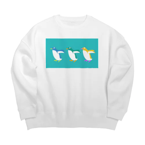 ドンキホーテペンギンくん(青) Big Crew Neck Sweatshirt