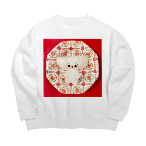 中華どんぶりにいるぎょーざわくん Big Crew Neck Sweatshirt