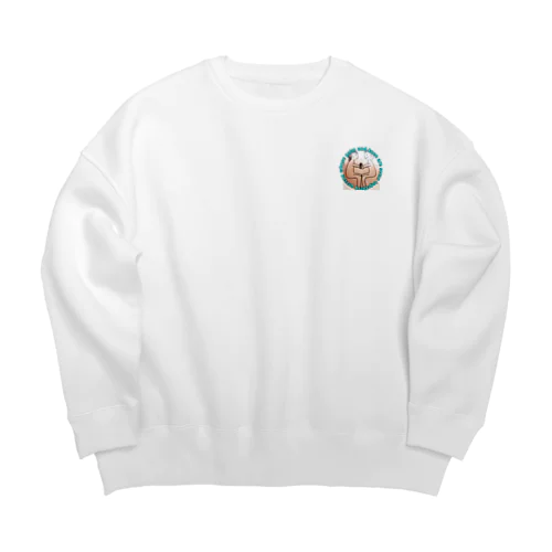 手のひらと膝を縫い合わされた男女 Big Crew Neck Sweatshirt