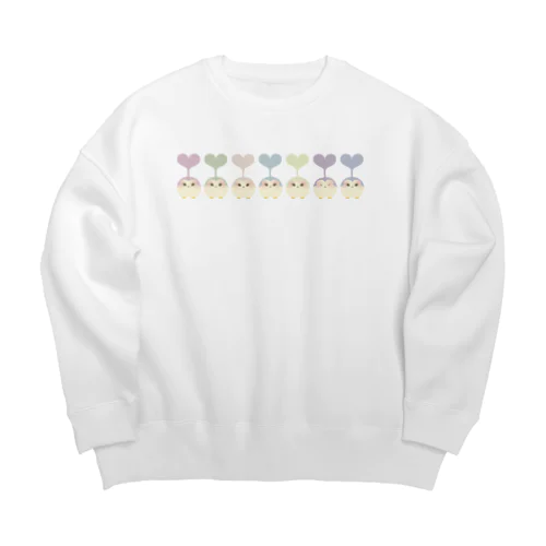 ハートのいきもの つるめちゃん Big Crew Neck Sweatshirt