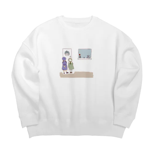 カフェの閉店 Big Crew Neck Sweatshirt