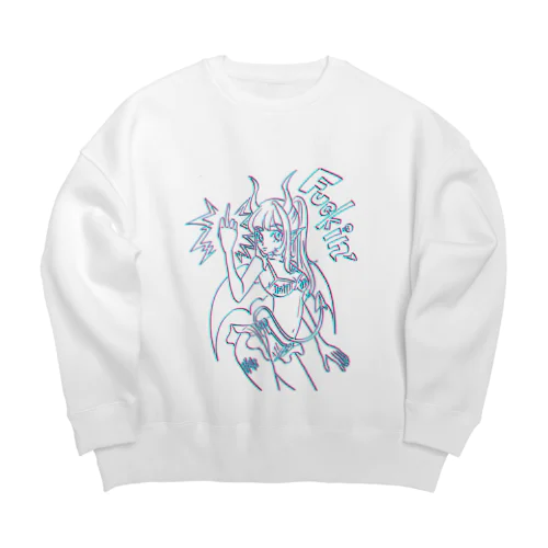 ふぁっきんデビルちゃん Big Crew Neck Sweatshirt