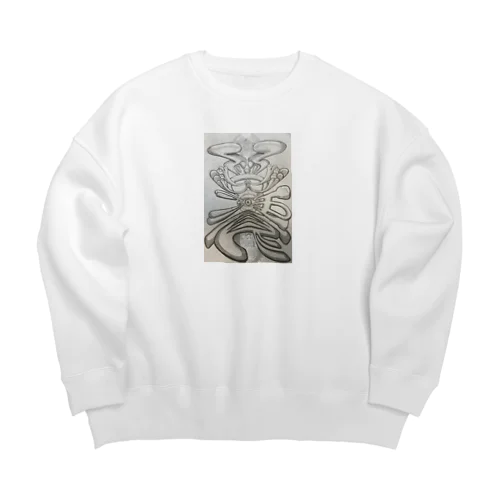 弱肉強食　白天死 Big Crew Neck Sweatshirt