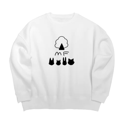 もりふぁんろご Big Crew Neck Sweatshirt