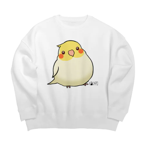 *KAKAPO*のふんわりオカメインコちゃん(るちの) Big Crew Neck Sweatshirt