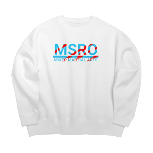 マスラオロゴ 赤×水色 Big Crew Neck Sweatshirt