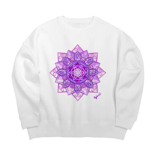 宇宙曼荼羅フラワーオブライフ・六芒星 Big Crew Neck Sweatshirt