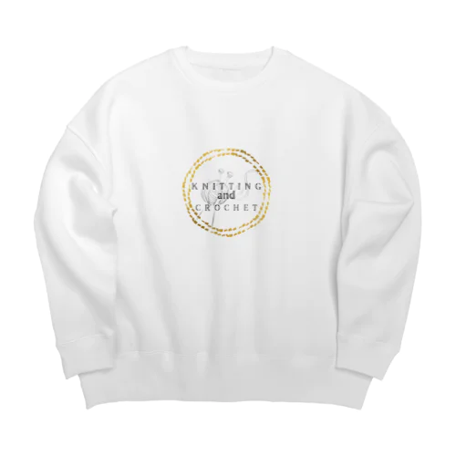 編み物好き好きアピール Big Crew Neck Sweatshirt