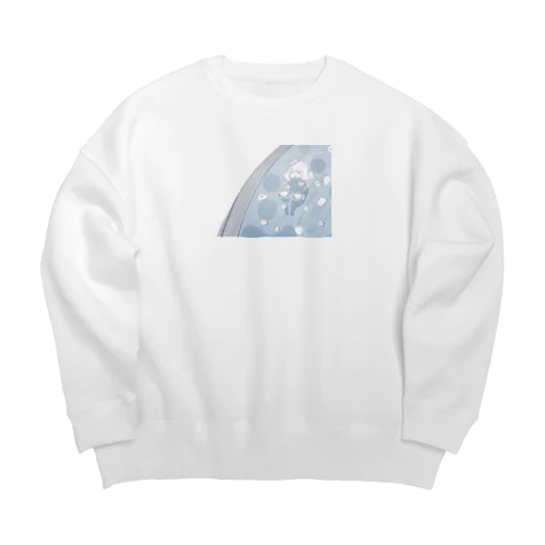 くらげのおふろ Big Crew Neck Sweatshirt