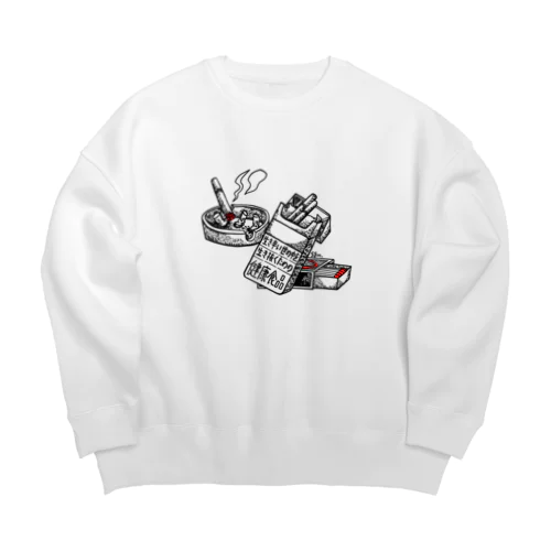 健康食品煙草くん Big Crew Neck Sweatshirt