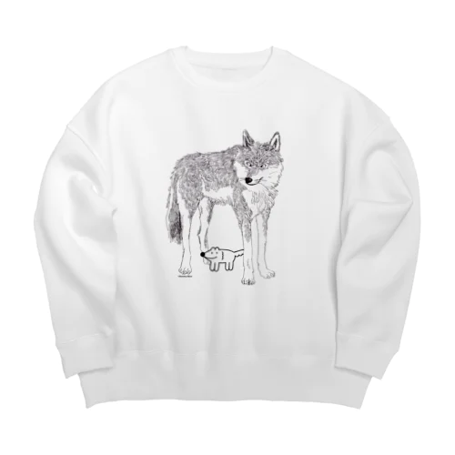 ウルフくん Big Crew Neck Sweatshirt