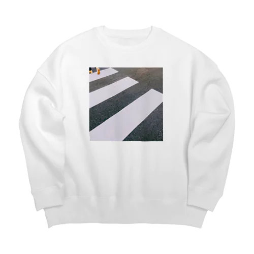 “道を渡って” Big Crew Neck Sweatshirt