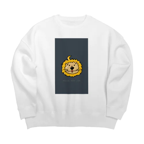 寝ぐせ　ぱぱ　らいおん　sma Big Crew Neck Sweatshirt