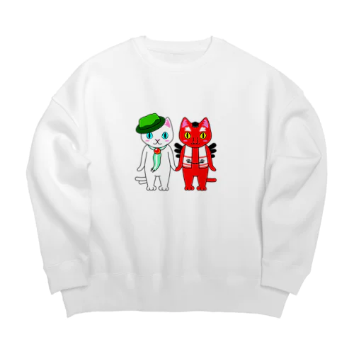 みなみん＆あしがーにゃ Big Crew Neck Sweatshirt