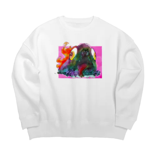 焼き魚ちゃん Big Crew Neck Sweatshirt