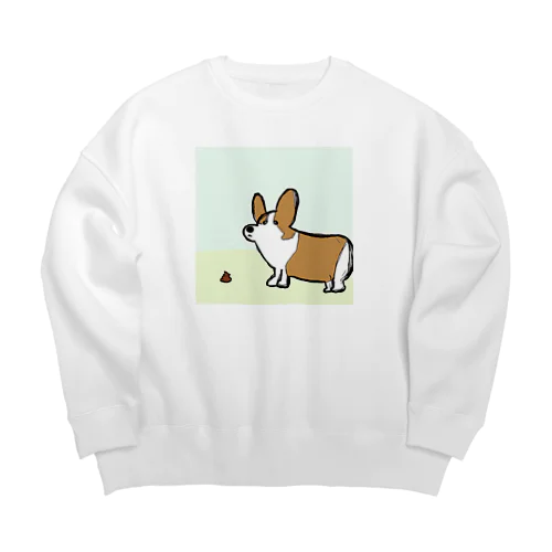 うんちを食べそうなコーギー Big Crew Neck Sweatshirt