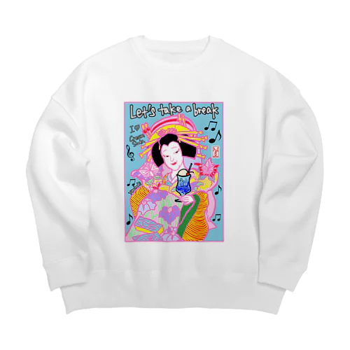 八ッ橋さん休憩中 Big Crew Neck Sweatshirt
